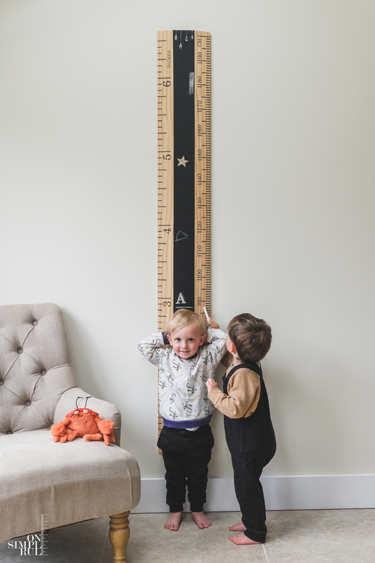 SALE - The Chalkboard One Wooden Ruler - Natural