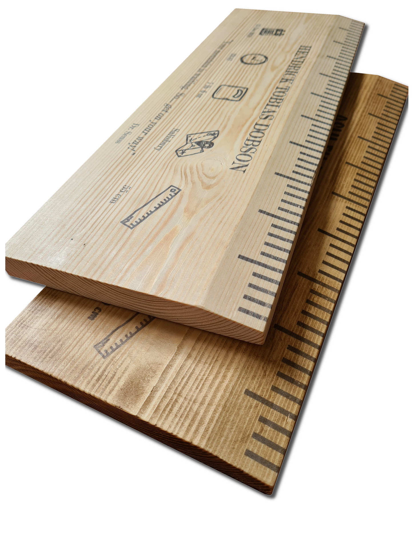 The Baby One Wood Ruler - Oak - Horizontal