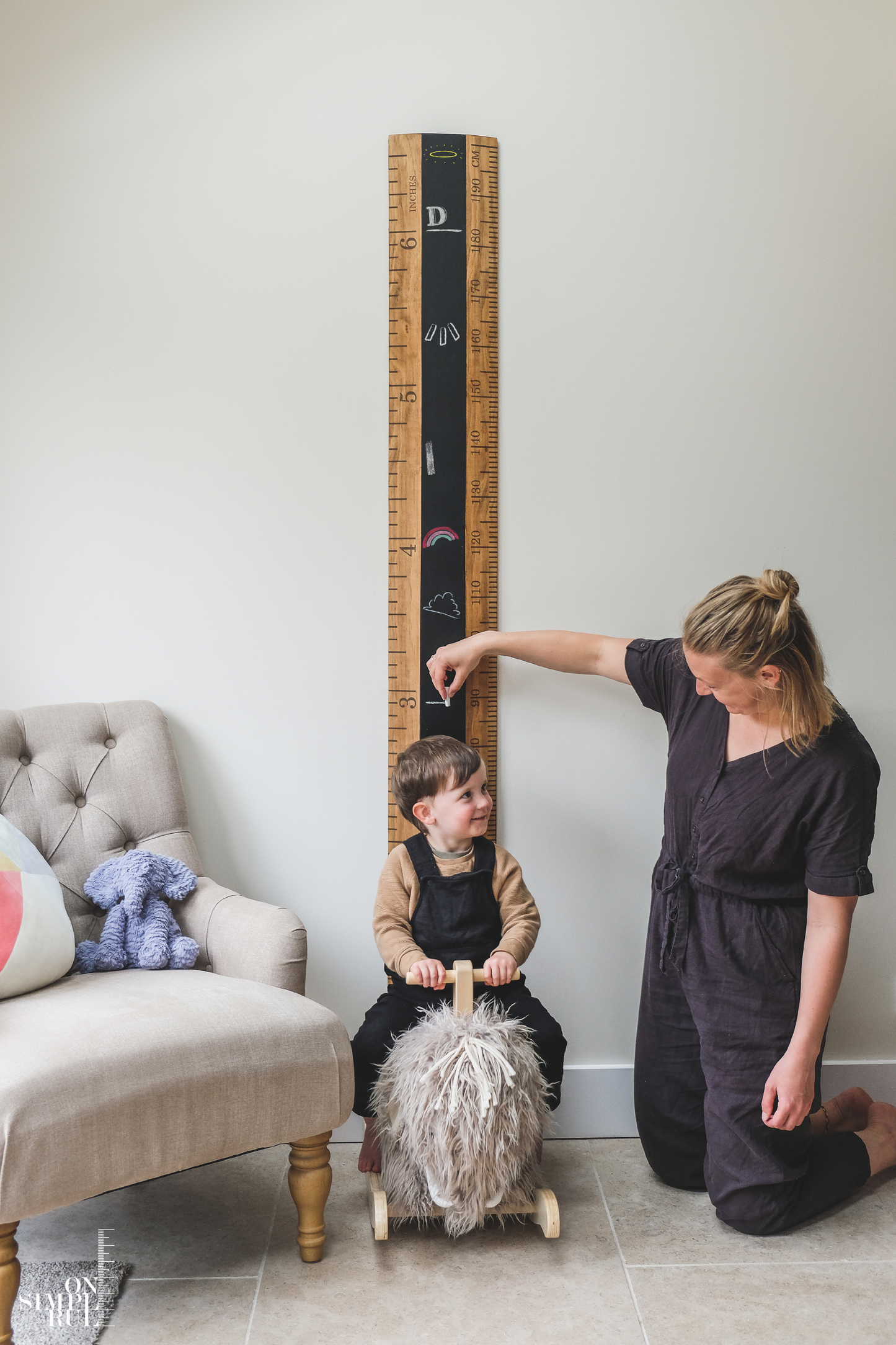 The Chalkboard One Wooden Ruler - Oak