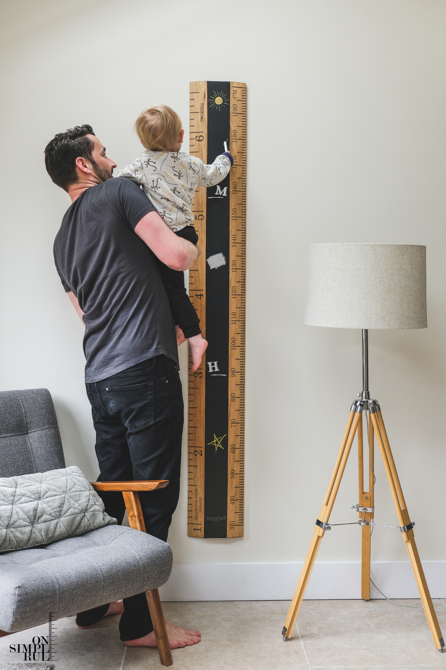 The Chalkboard One Wooden Ruler - Walnut