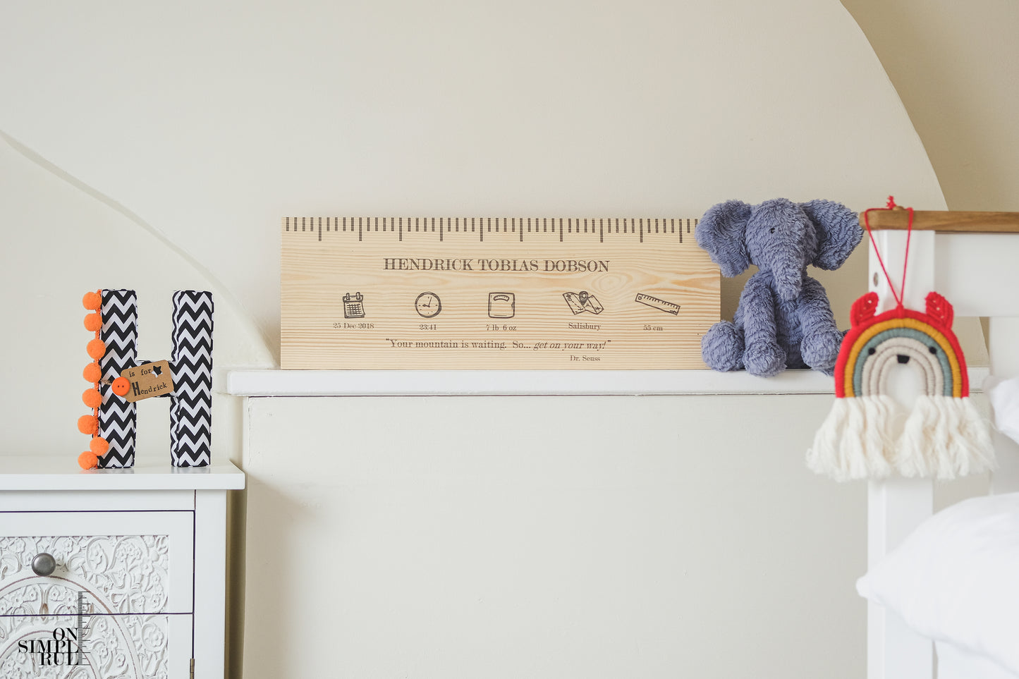 The Baby One Wood Ruler - Natural - Horizontal