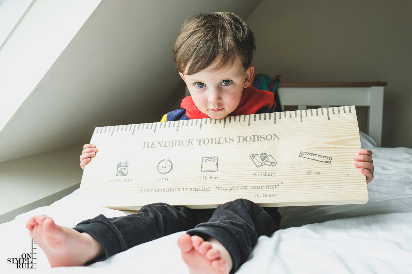 The Baby One Wood Ruler - Natural - Horizontal